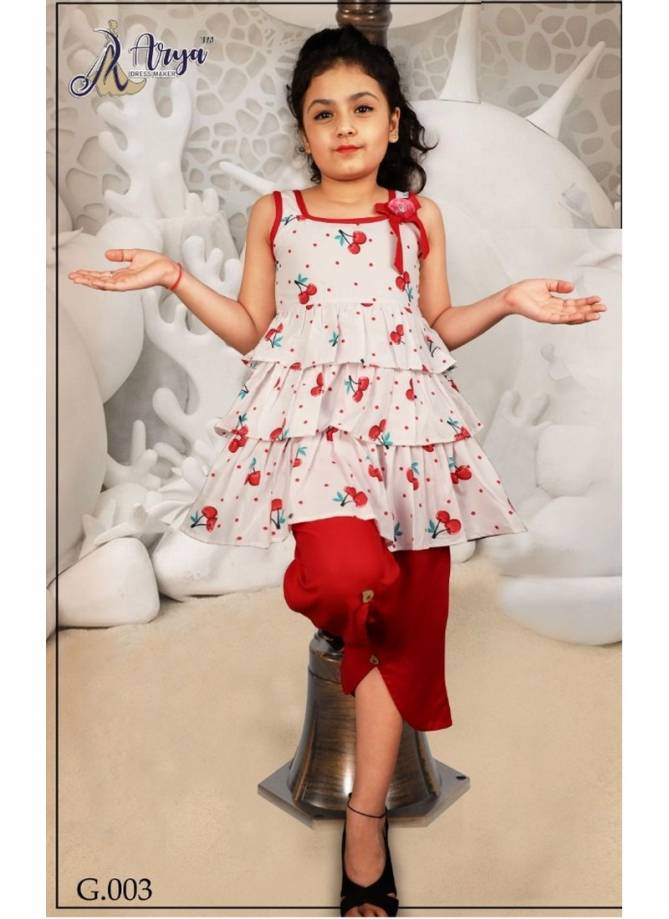 Arya Guddee Latest Mix Rayon Top with Plazzo Printed Kids Wear Collection 
